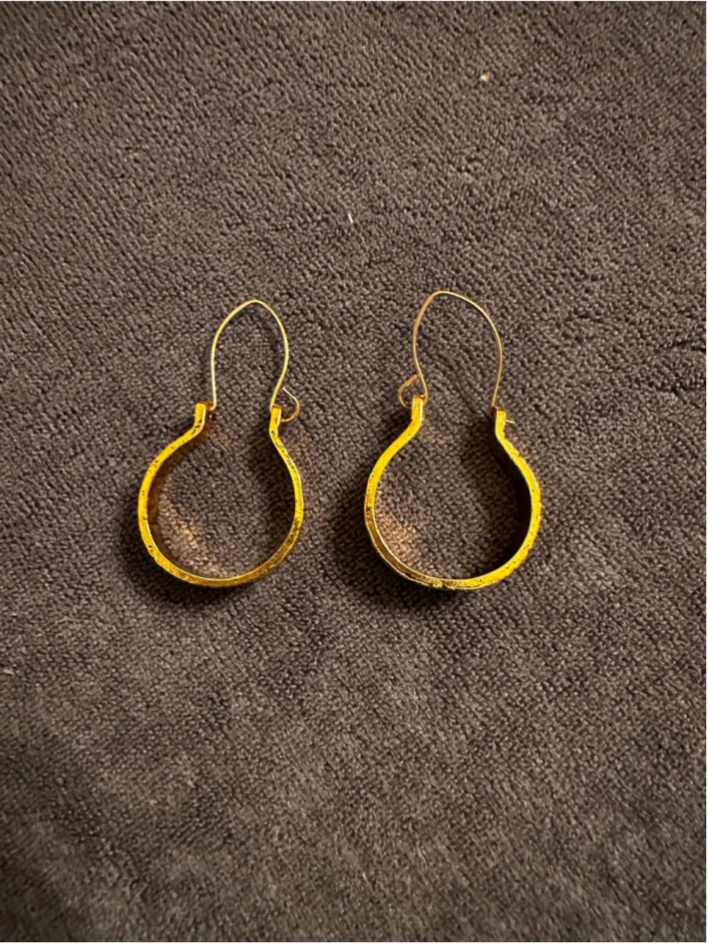 Unbranded Gold Floral Hoop Earrings